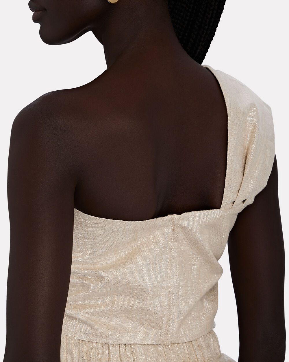 Intermix - Sol Knotted One-Shoulder Crop Top -