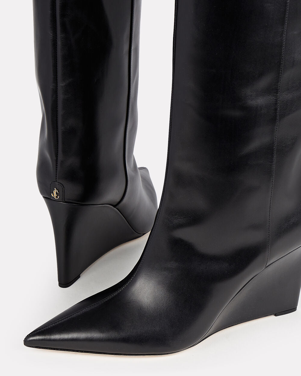 Intermix - Blake Leather Wedge Knee Boots -
