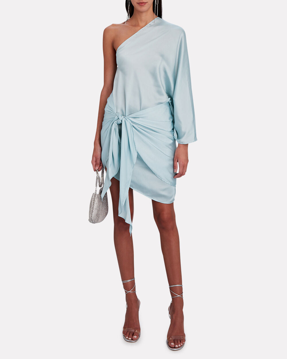 Intermix - Cabana One-Shoulder Satin Mini Dress -