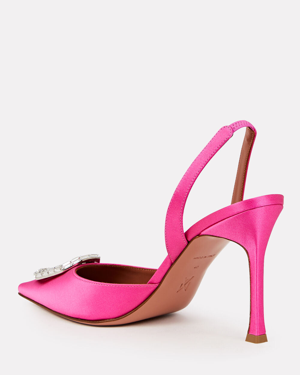 Intermix - Camelia Crystal-Embellished Satin Slingback Pumps -