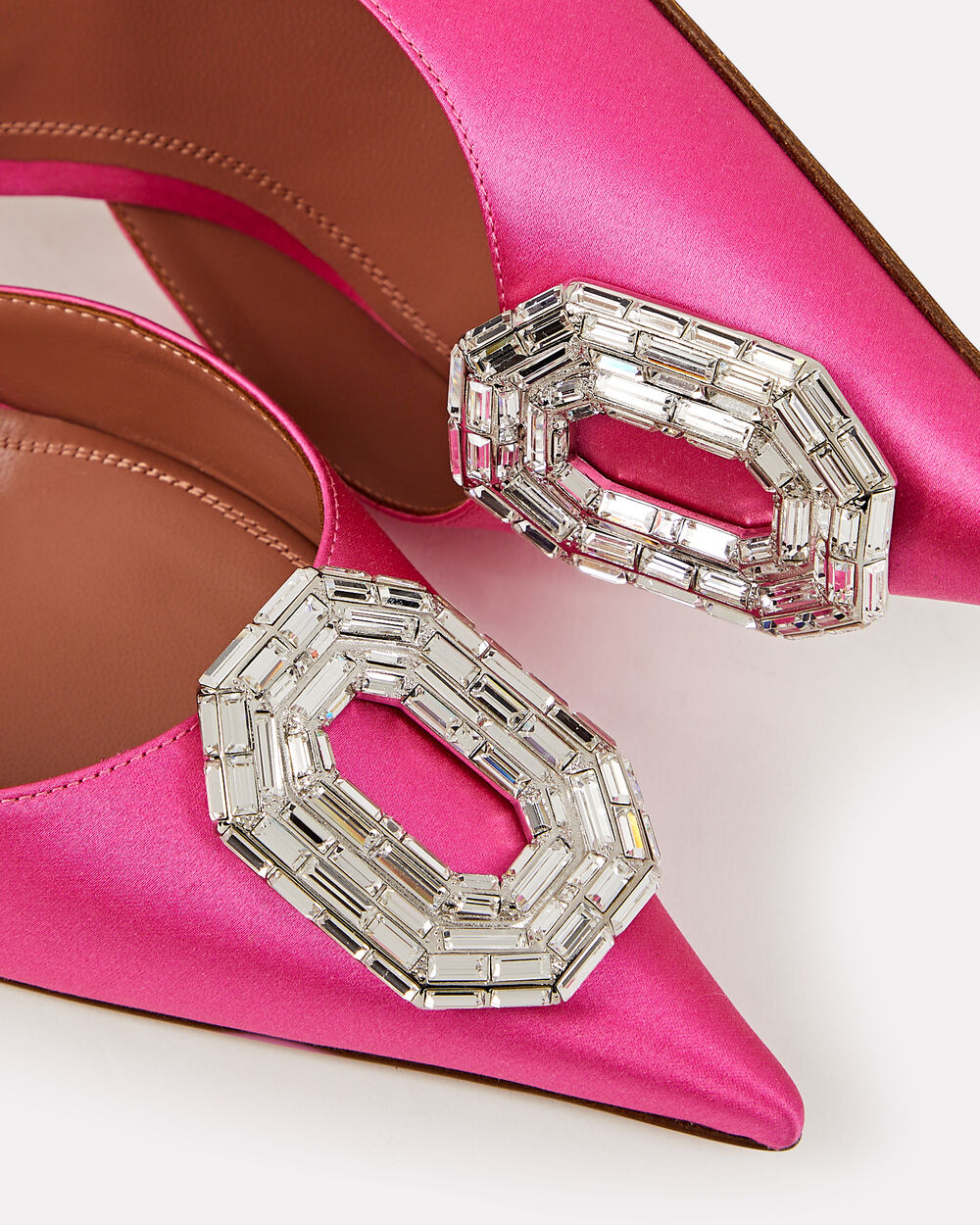 Intermix - Camelia Crystal-Embellished Satin Slingback Pumps -