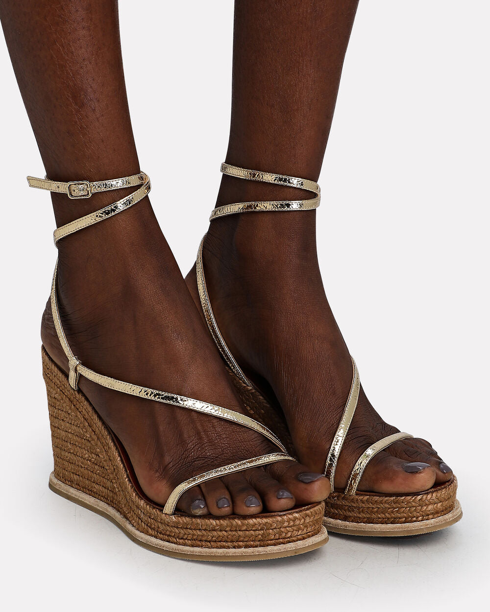 Intermix - Danai 100 Metallic Wedge Espadrille Sandals -