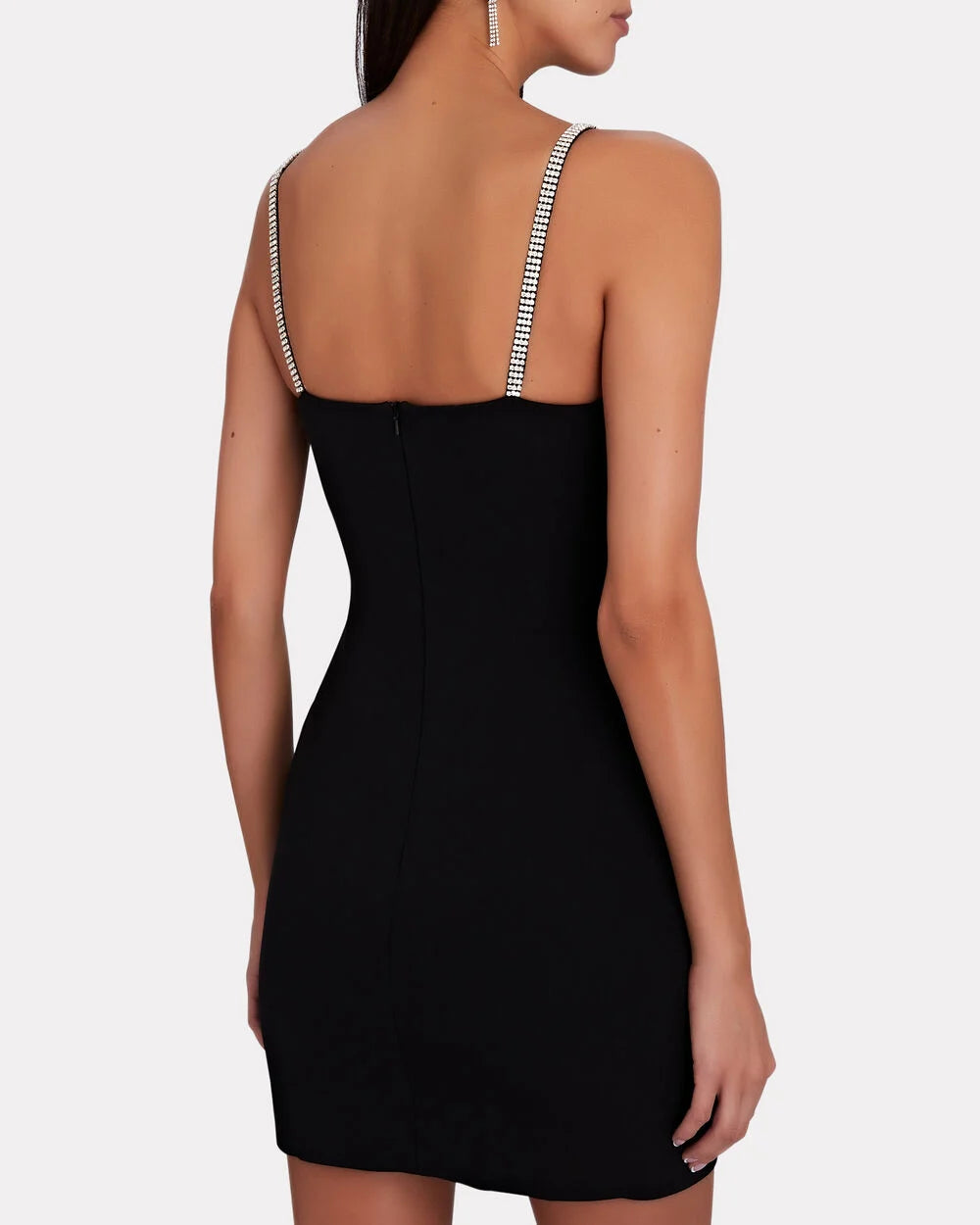 Intermix - Crystal-Embellished Crepe Mini Dress -