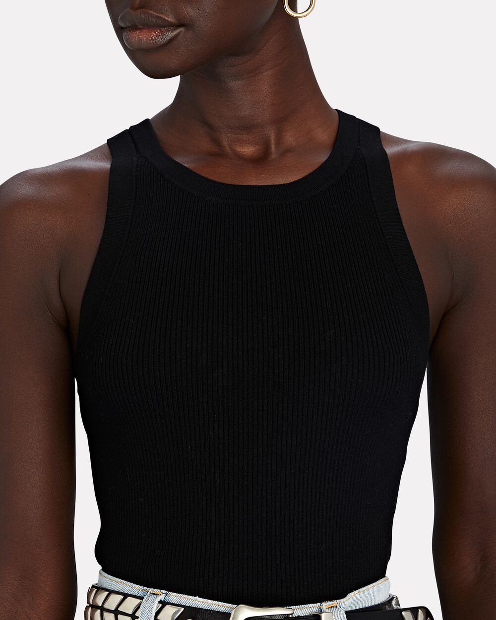 Intermix - Elsie Cropped Rib Knit Tank -