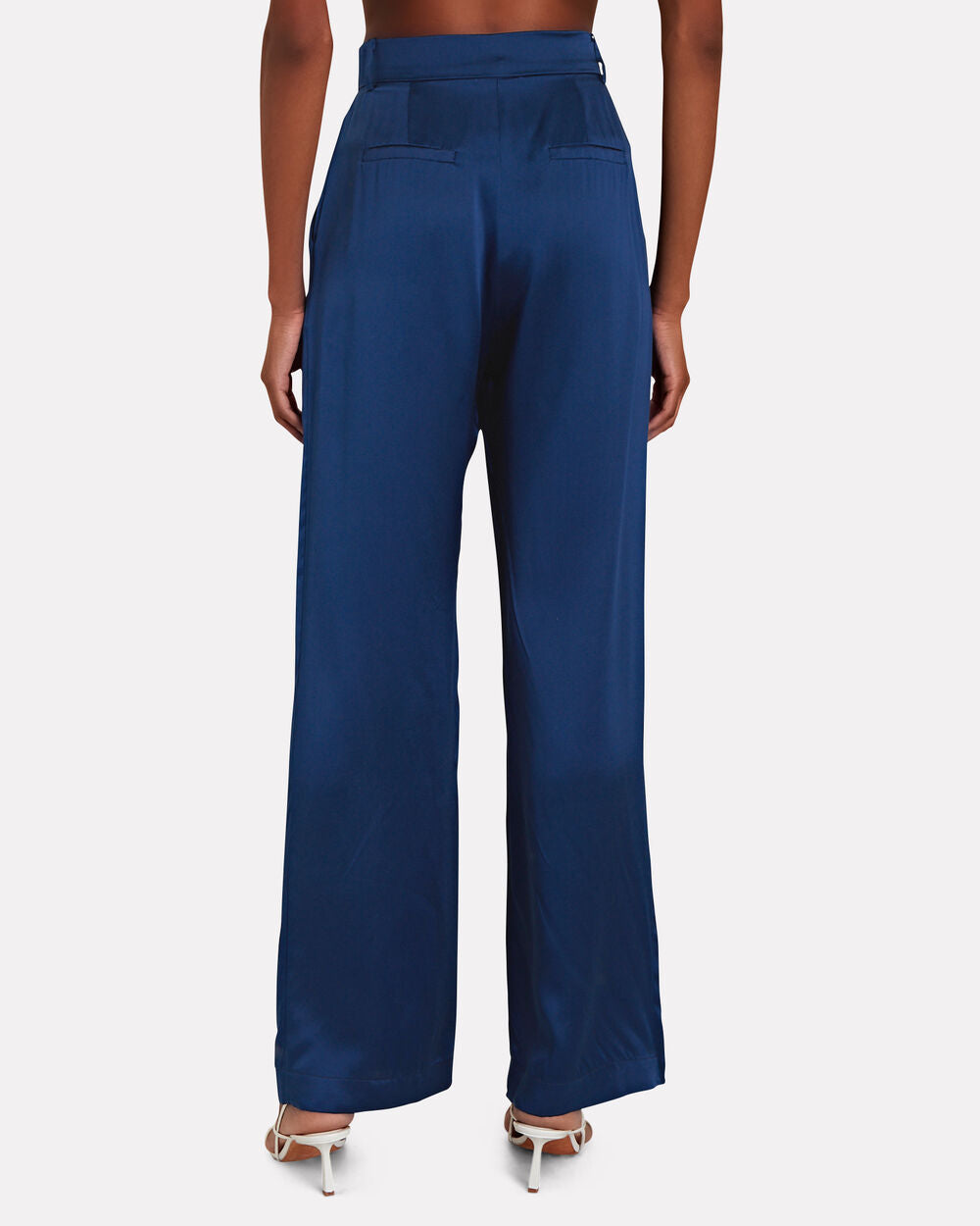 Intermix - Emerson Pleated Silk Wide-Leg Pants -