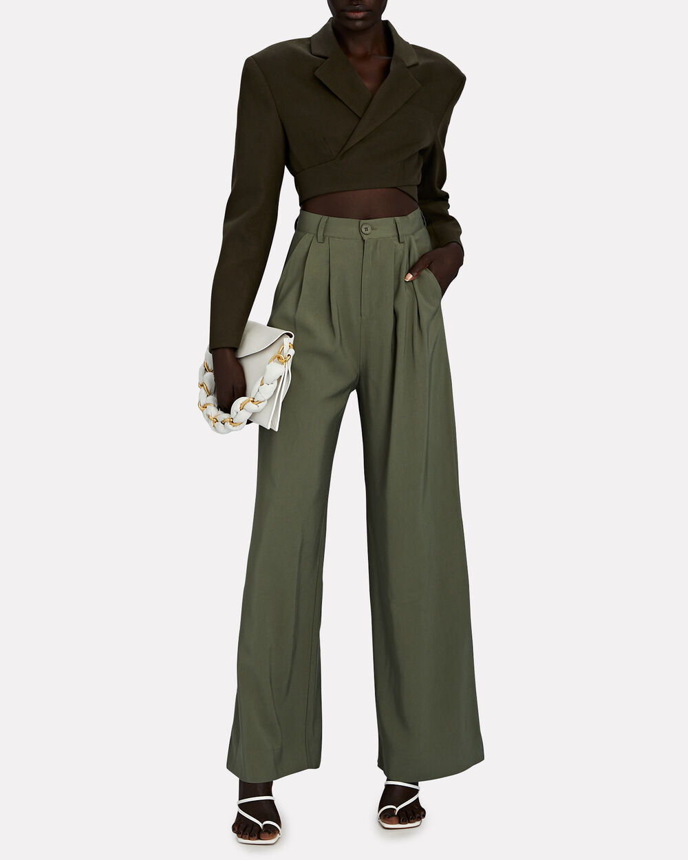 Intermix - Fabi Pleated Wide-Leg Pants -