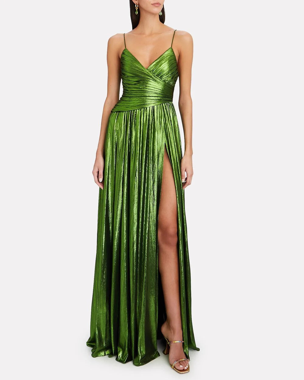 Intermix - Doss Ruched Lame' Maxi Dress -