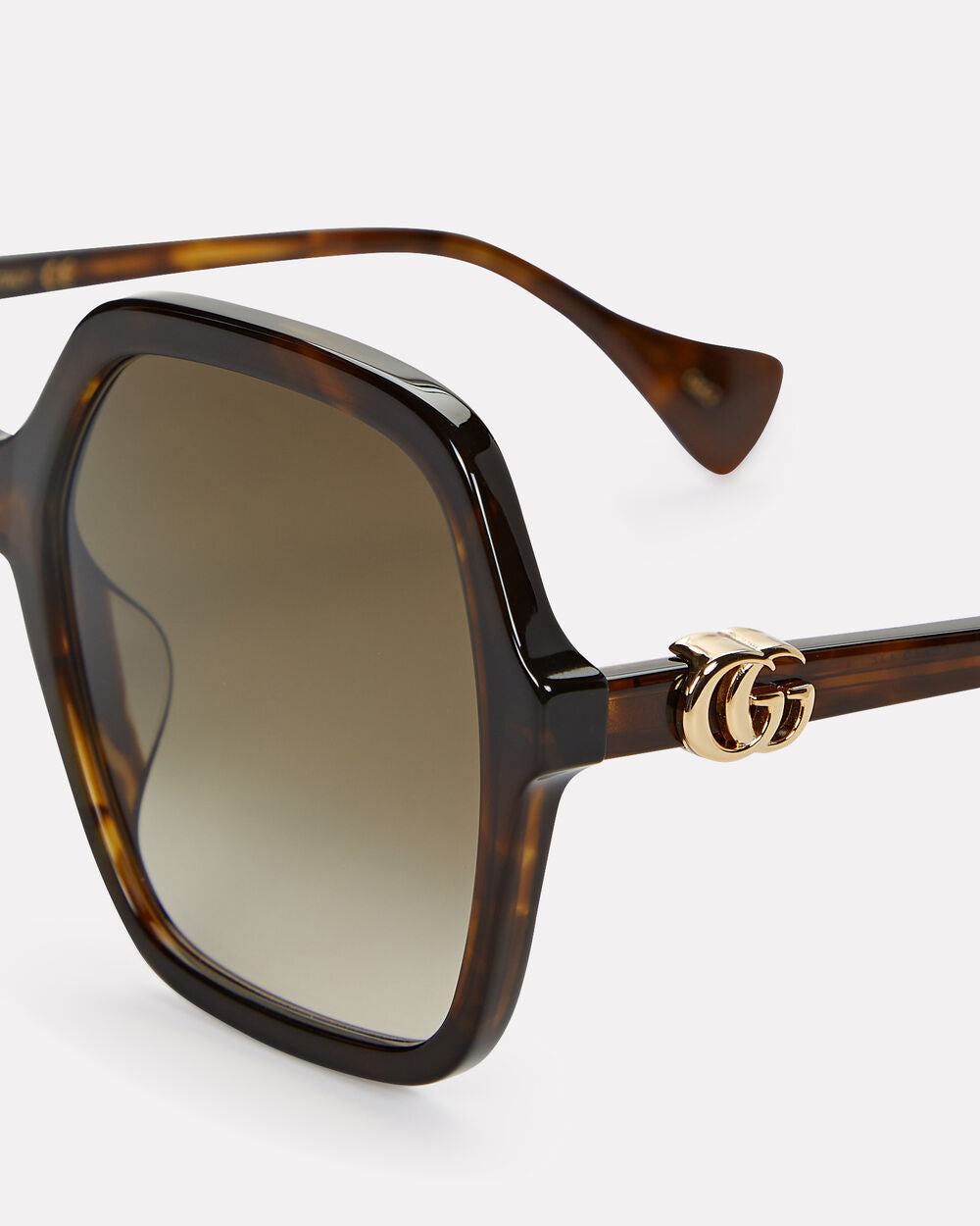 Intermix - Oversized Tortoiseshell Square Sunglasses -
