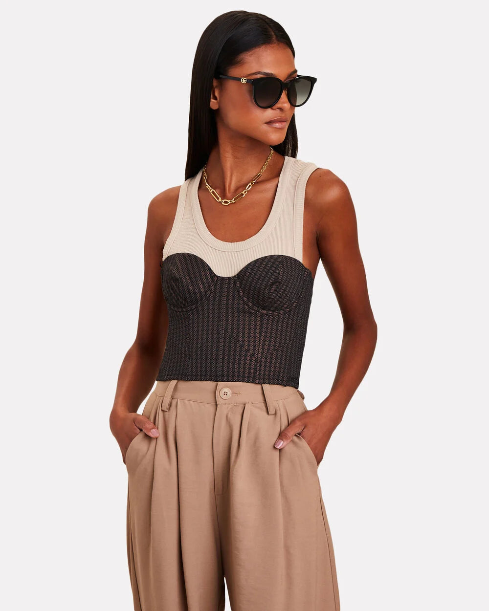 Intermix - Oversized Round Sunglasses -