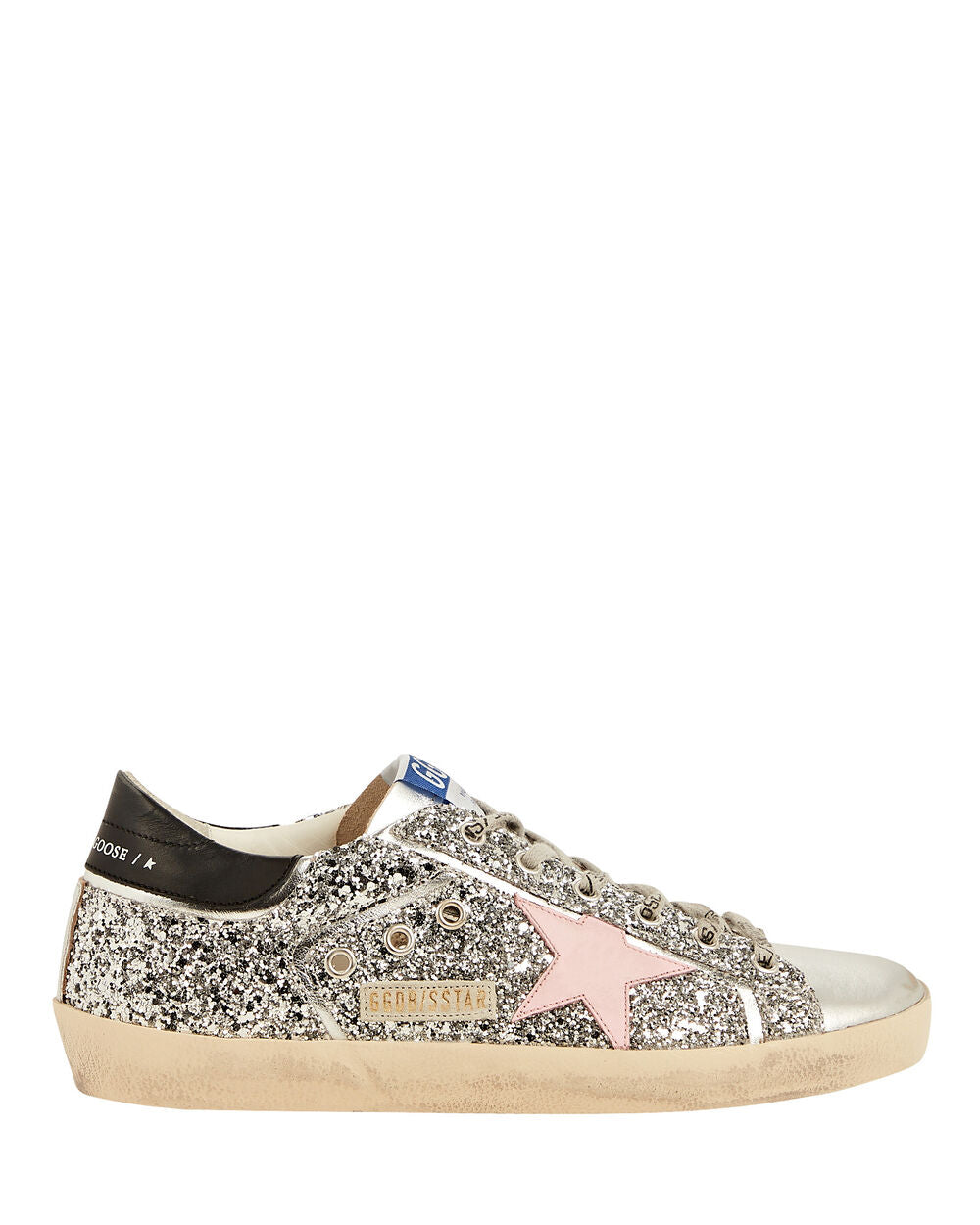 Intermix - Superstar Glitter Low-Top Leather Sneaker -