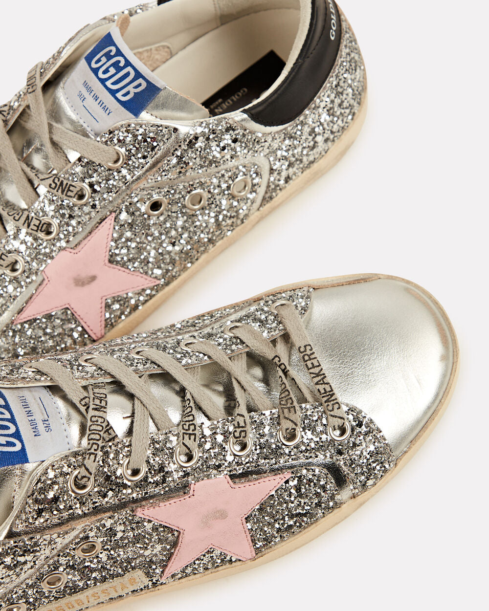 Intermix - Superstar Glitter Low-Top Leather Sneaker -