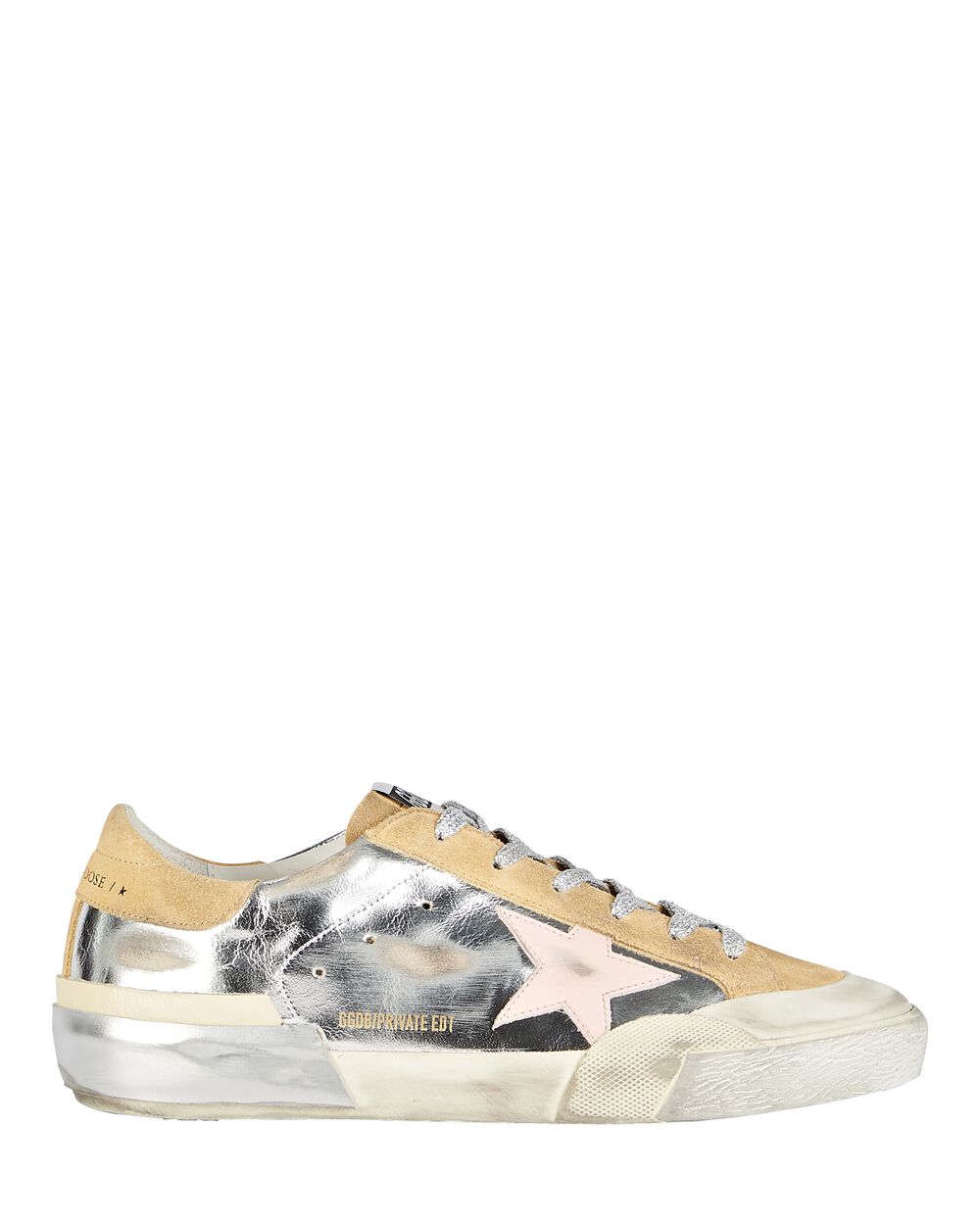 Intermix - Superstar Metallic Leather Low-Top Sneakers -