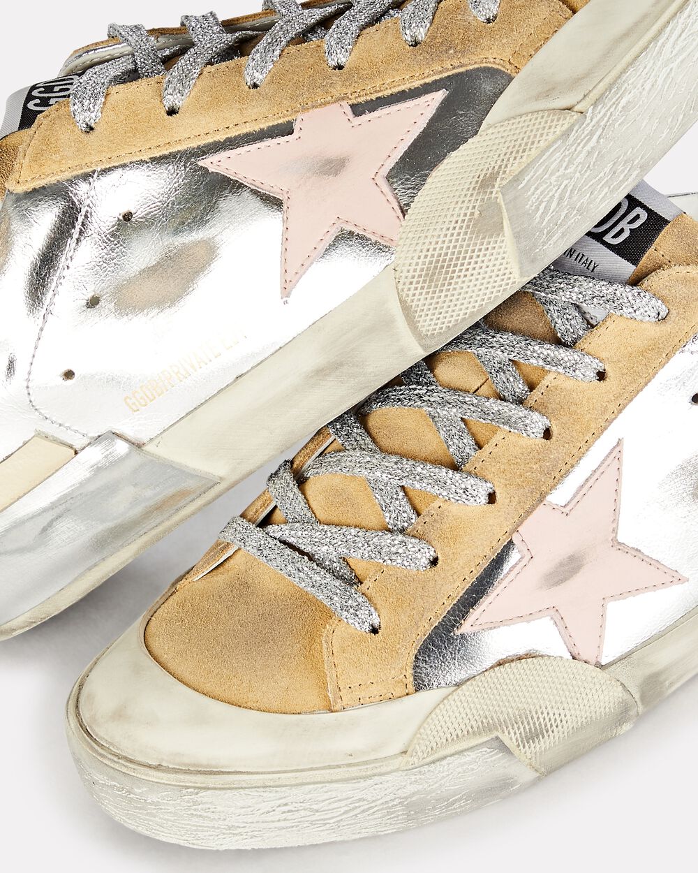 Intermix - Superstar Metallic Leather Low-Top Sneakers -