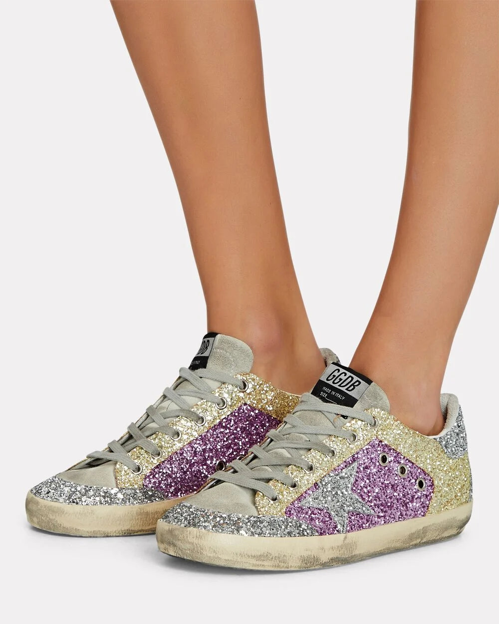 Intermix - Superstar Glitter Low-Top Sneakers -