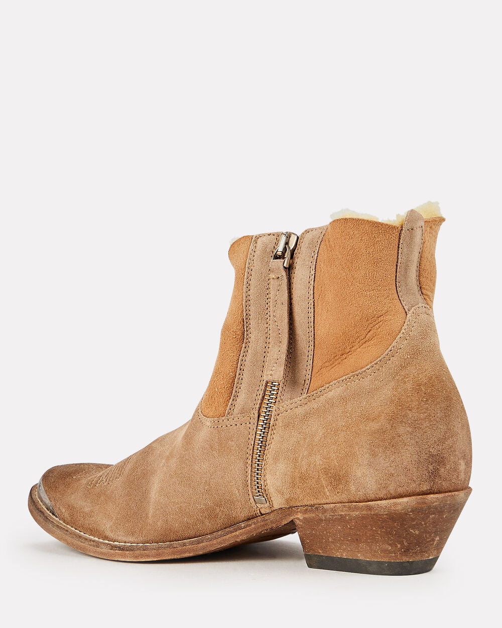 Intermix - Young Shearling-Lined Suede Ankle Boots -
