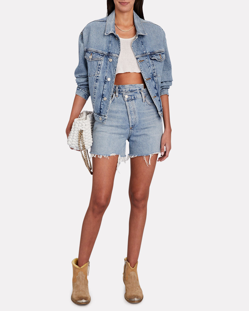 Intermix - Young Shearling-Lined Suede Ankle Boots -