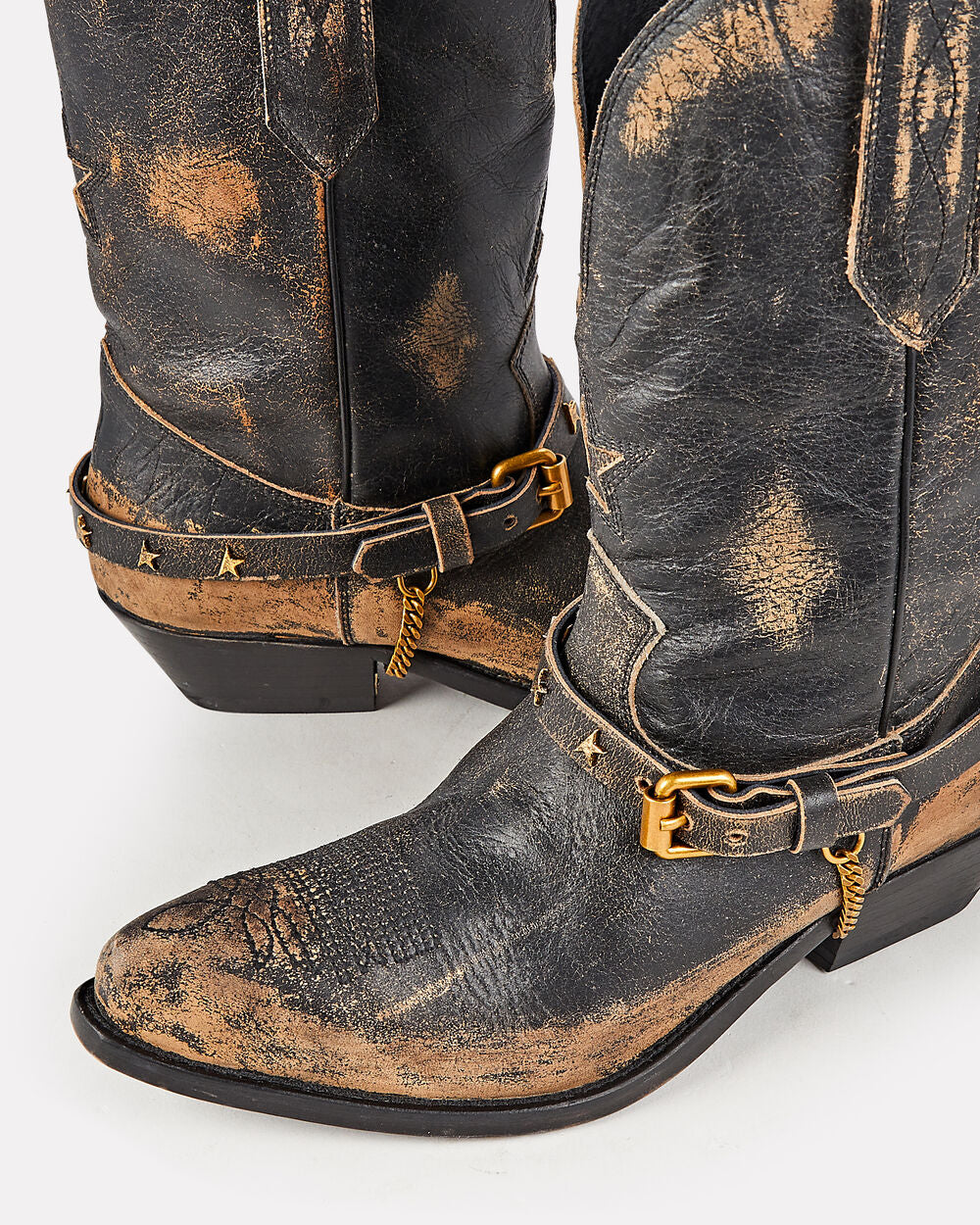 Intermix - Wish Star Distressed Leather Boots -
