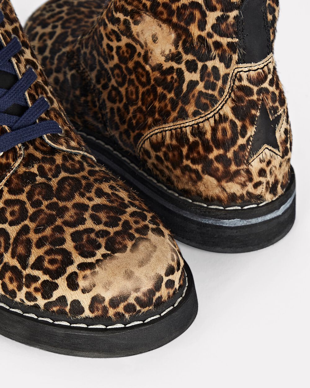 Intermix - Ele Leopard Calf Hair Ankle Boots -