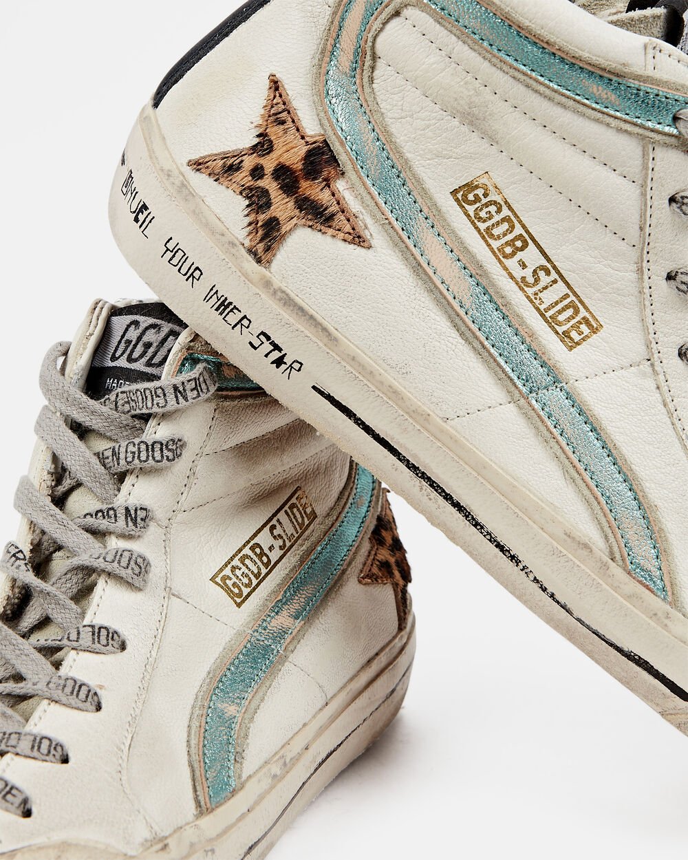Intermix - Slide Leather High-Top Sneakers -