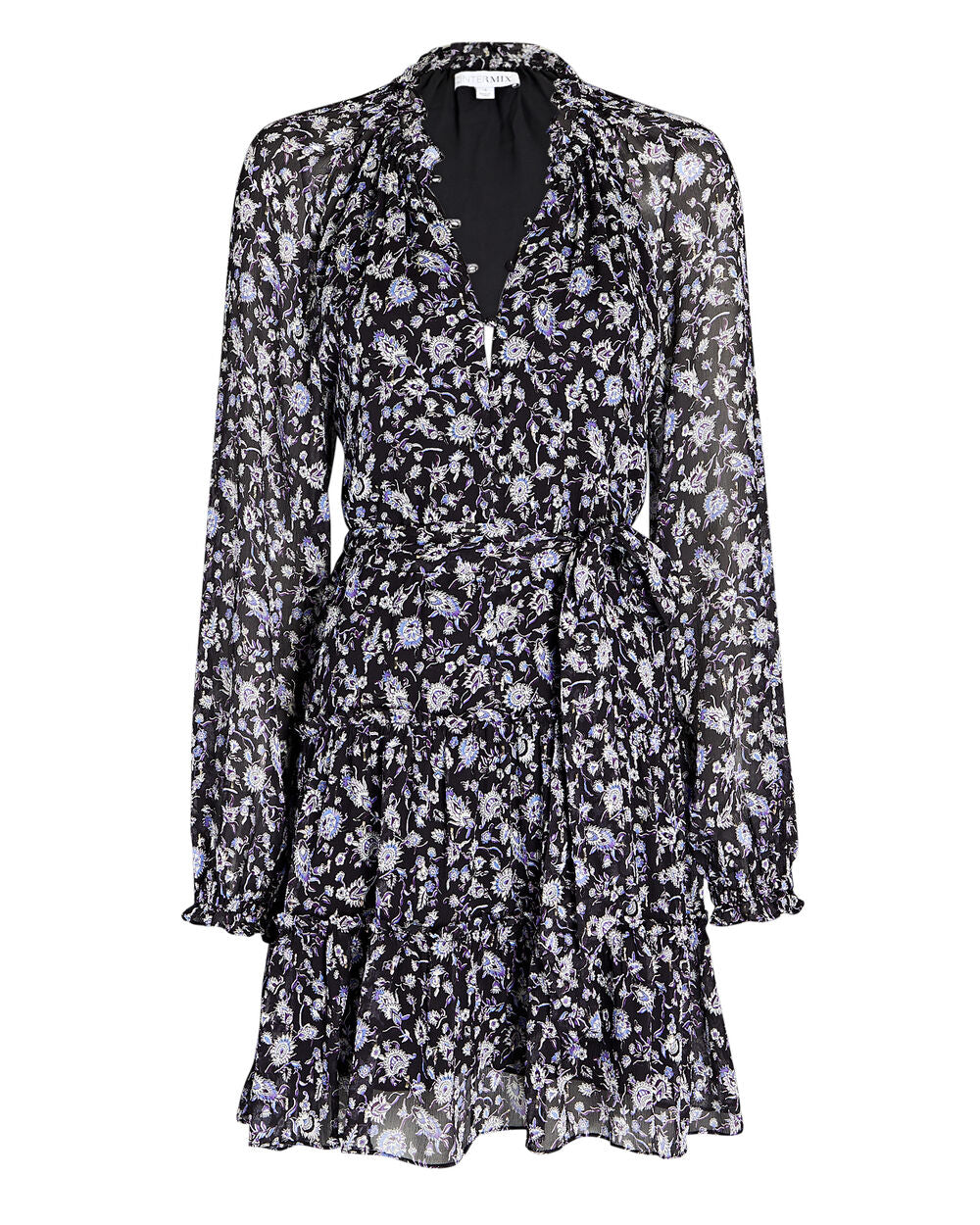 Intermix - Dory Belted Floral Chiffon Mini Dress -