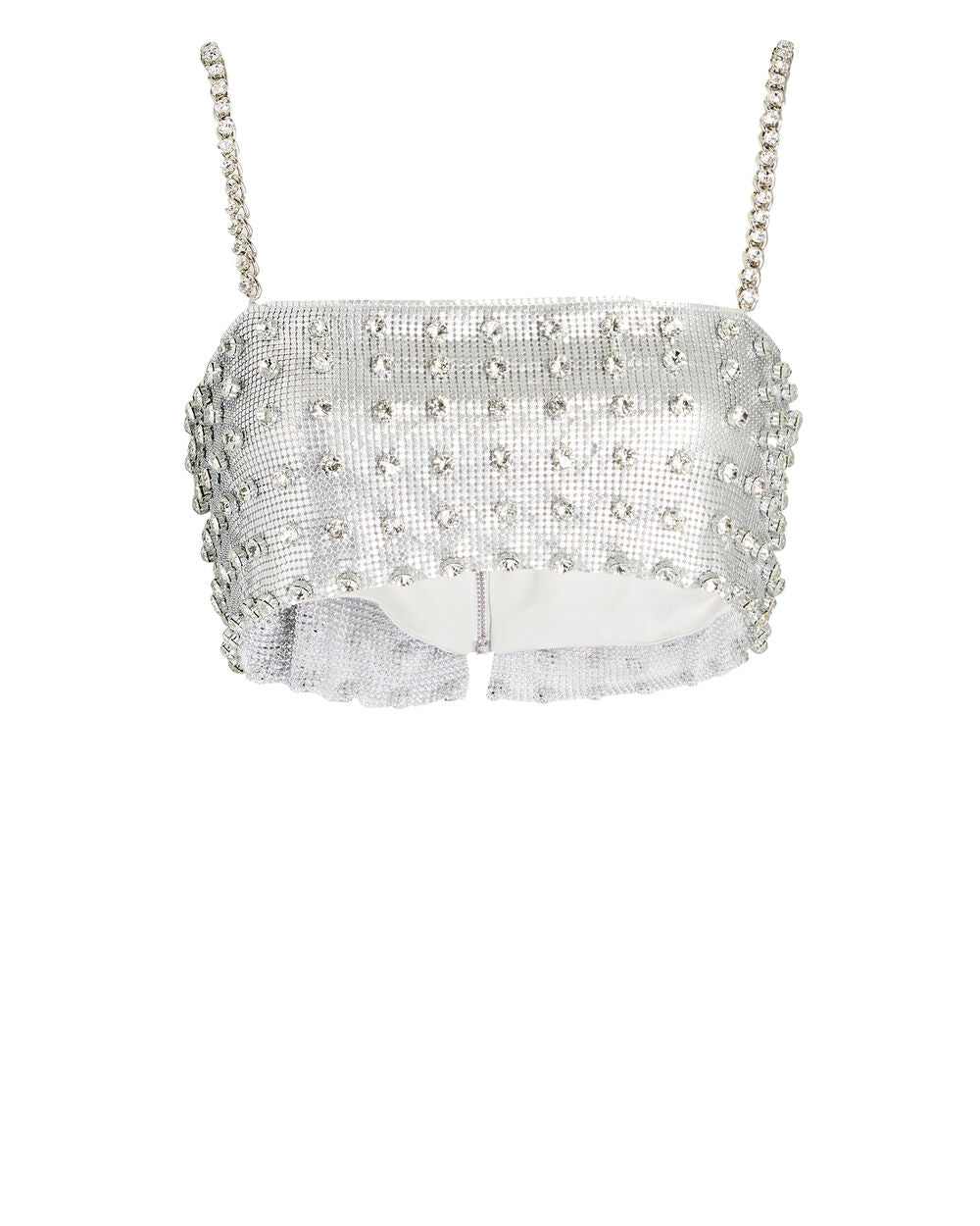 Intermix - Kauren Crystal-Embellished Chainmail Crop Top -