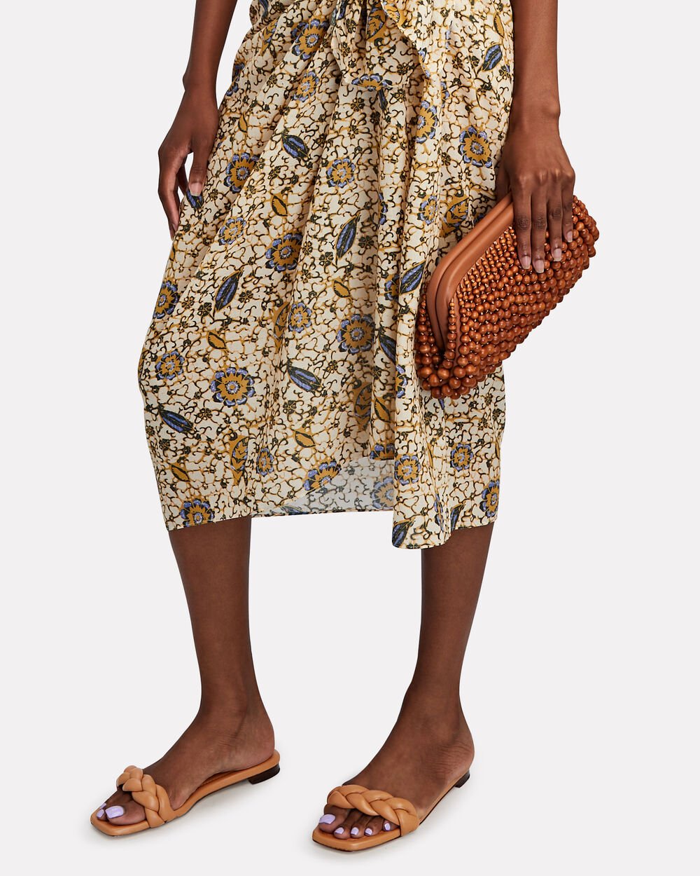 Intermix - Jackson Braided Leather Slide Sandals -