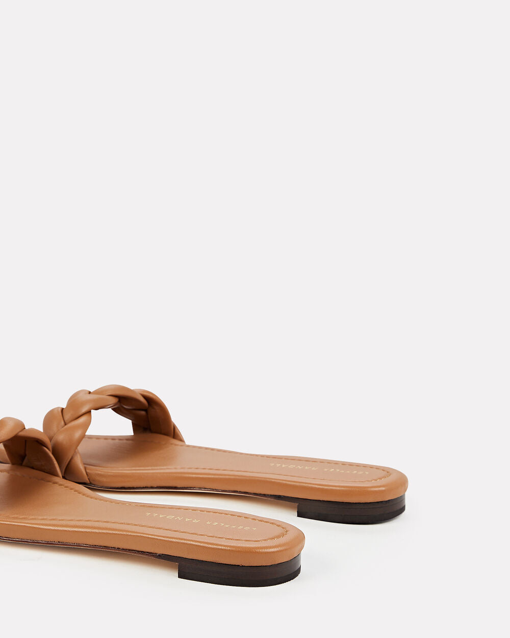Intermix - Jackson Braided Leather Slide Sandals -
