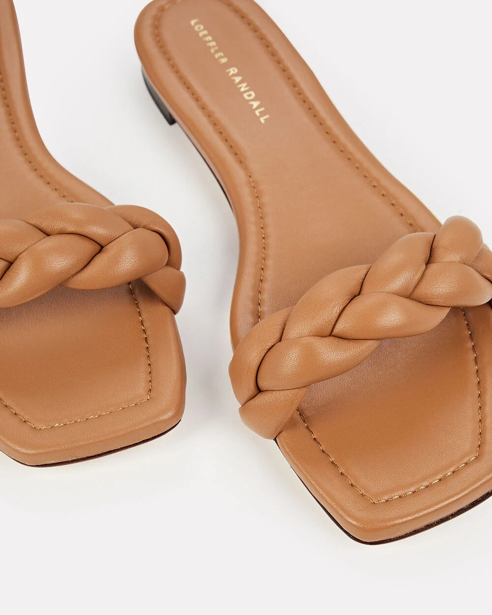 Intermix - Jackson Braided Leather Slide Sandals -