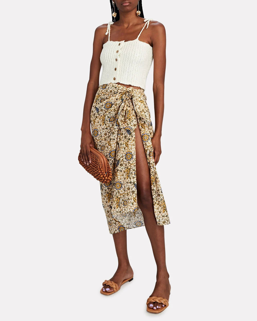 Intermix - Jackson Braided Leather Slide Sandals -