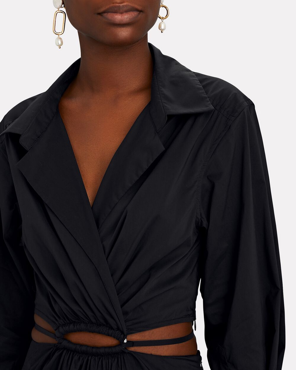 Intermix - Alex Cut-Out Poplin Shirt Dress -