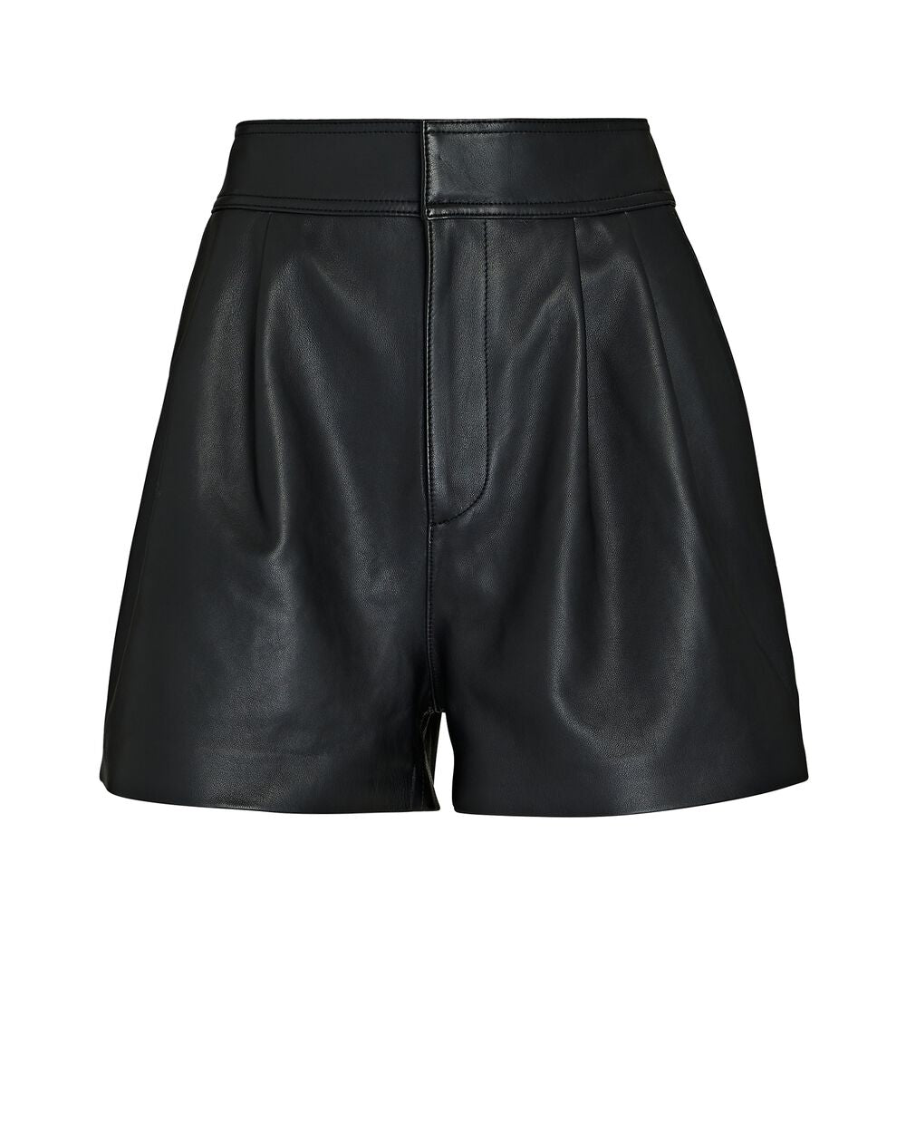 Intermix - Remi Pleated Leather Shorts -