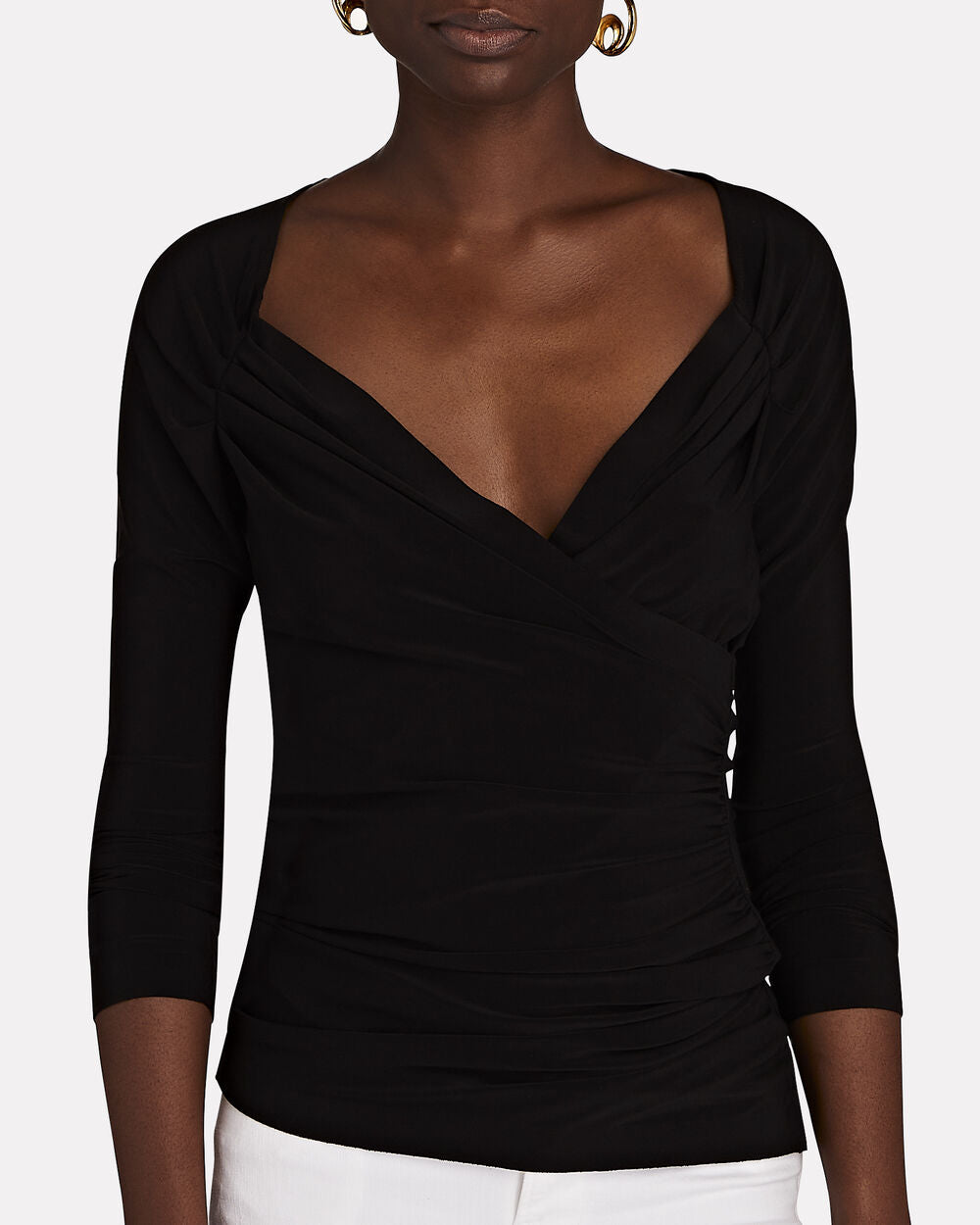 Intermix - Draped Sweetheart Jersey Top -