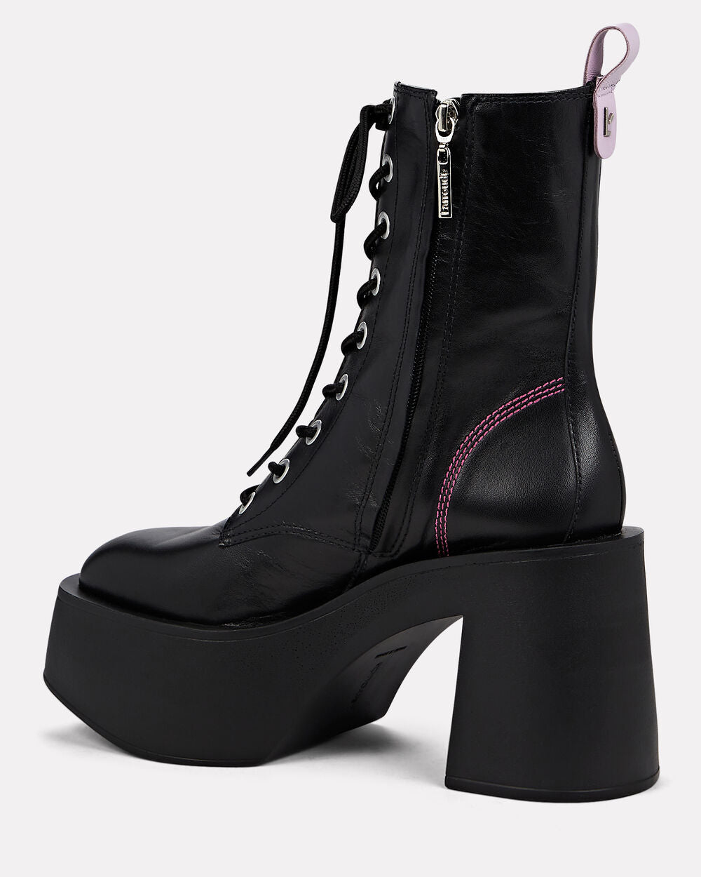 Intermix - Olivia Leather Platform Combat Boots -