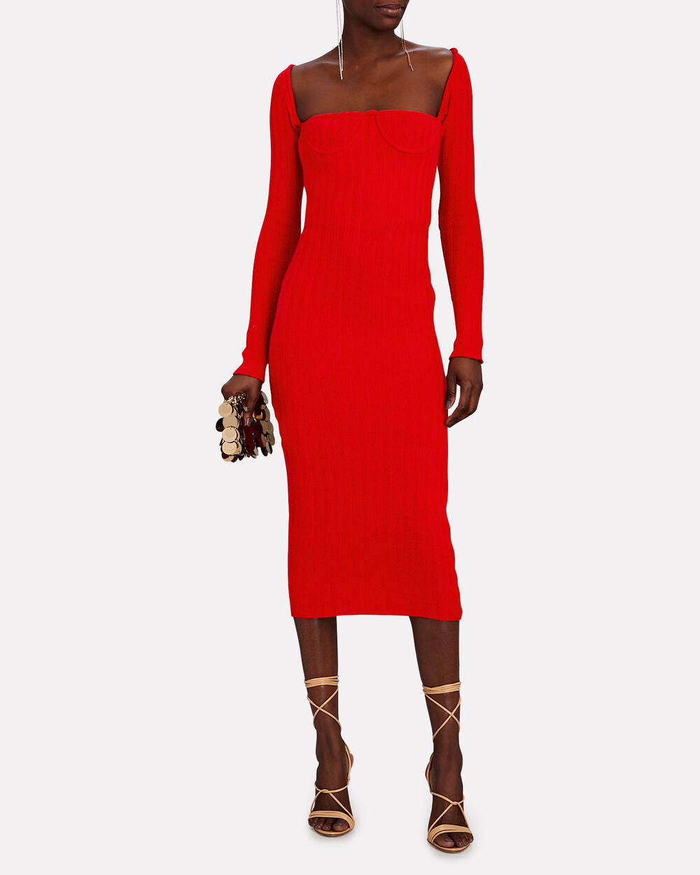 Intermix - Ribbed Wool-Blend Midi Dress -