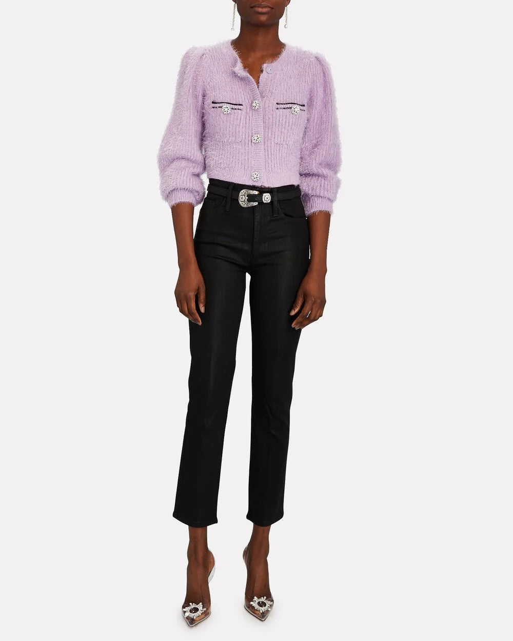 Intermix - Le Sylvie Coated Straight-Leg Jeans -