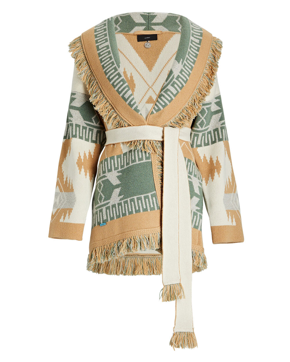 Intermix - Icon Fringed Cashmere-Jacquard Cardigan -