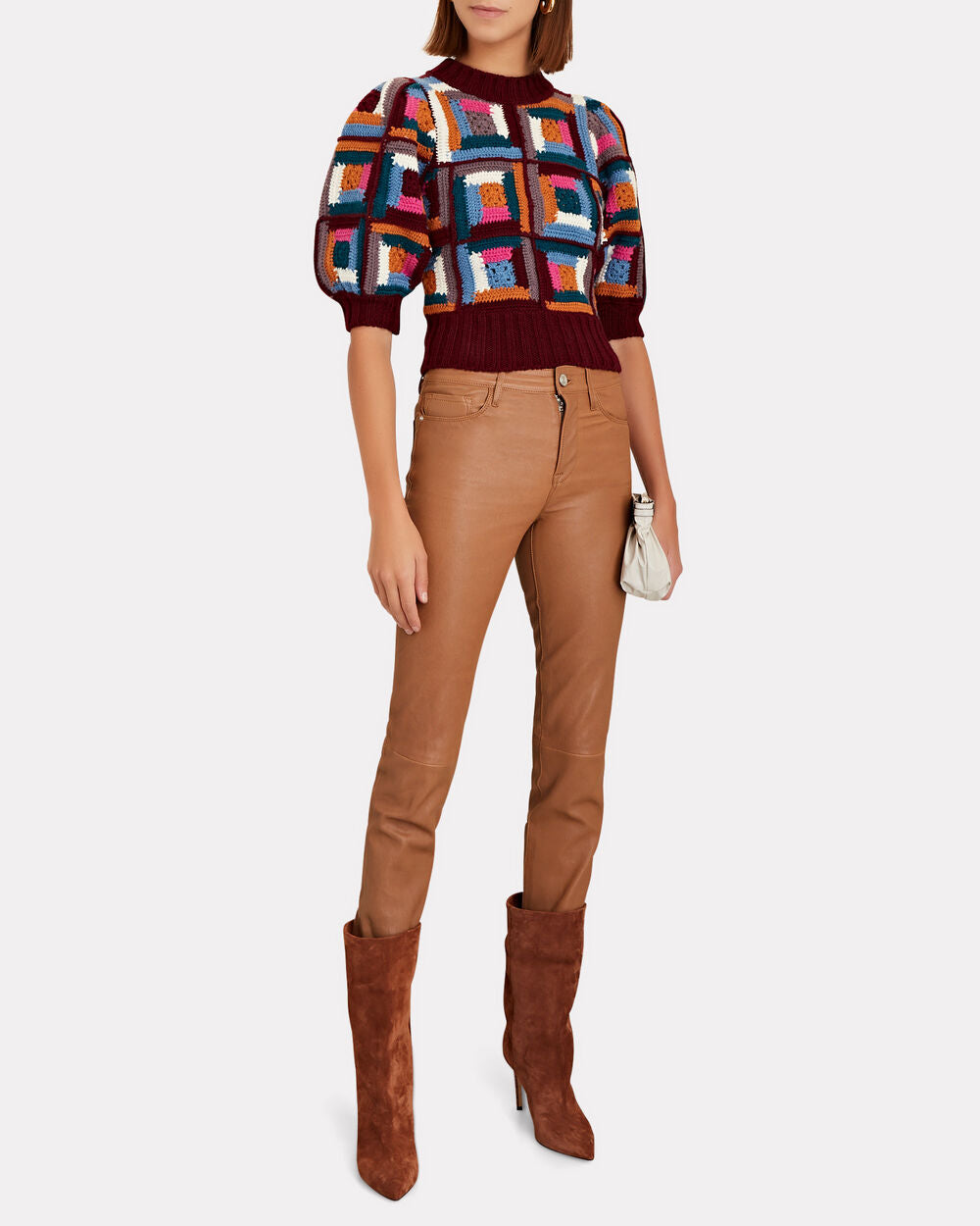 Intermix - Le High Slim-Straight Leather Pants -