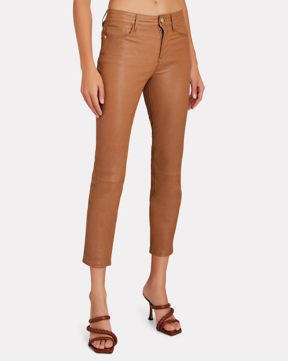 Intermix - Le High Slim-Straight Leather Pants -