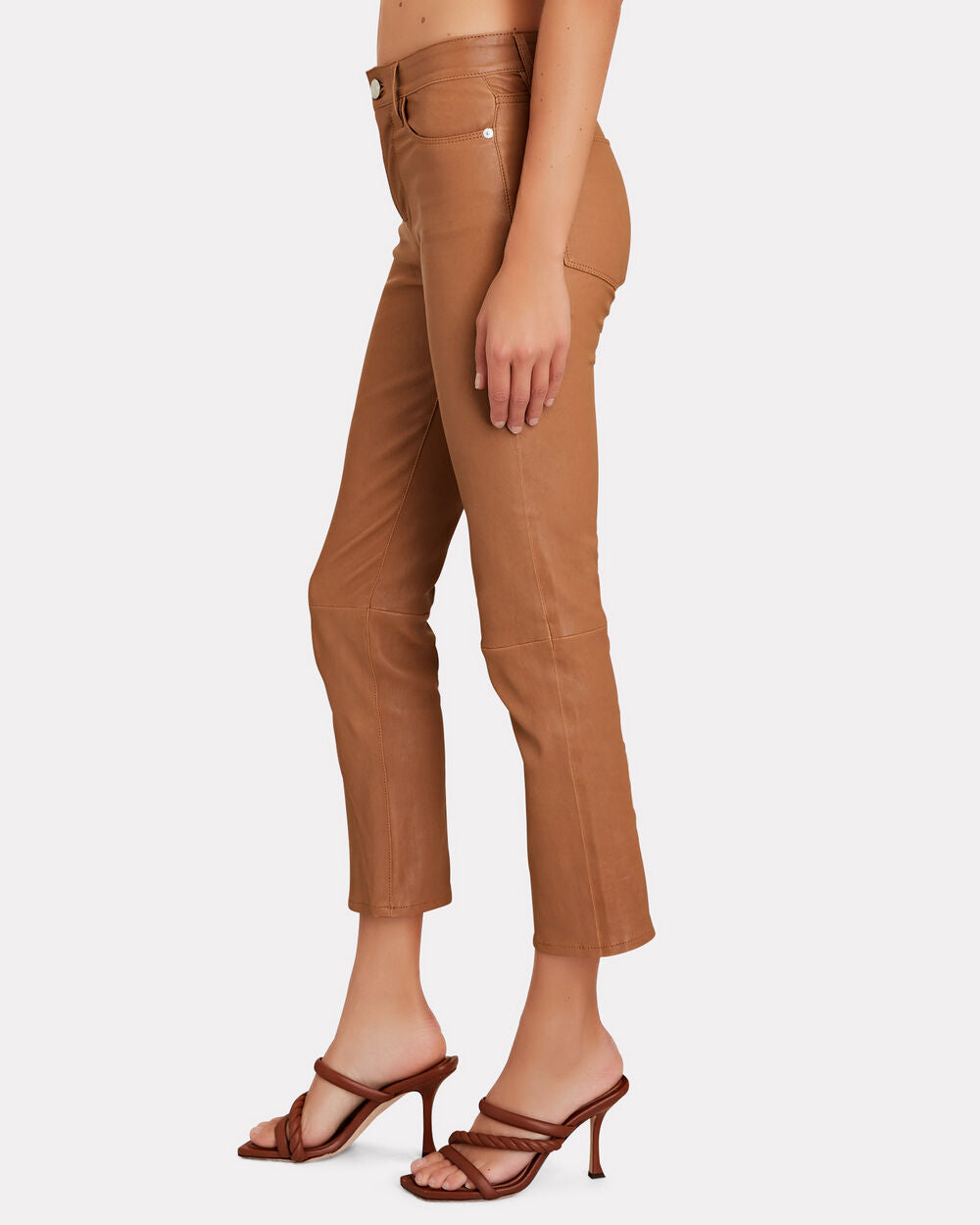 Intermix - Le High Slim-Straight Leather Pants -