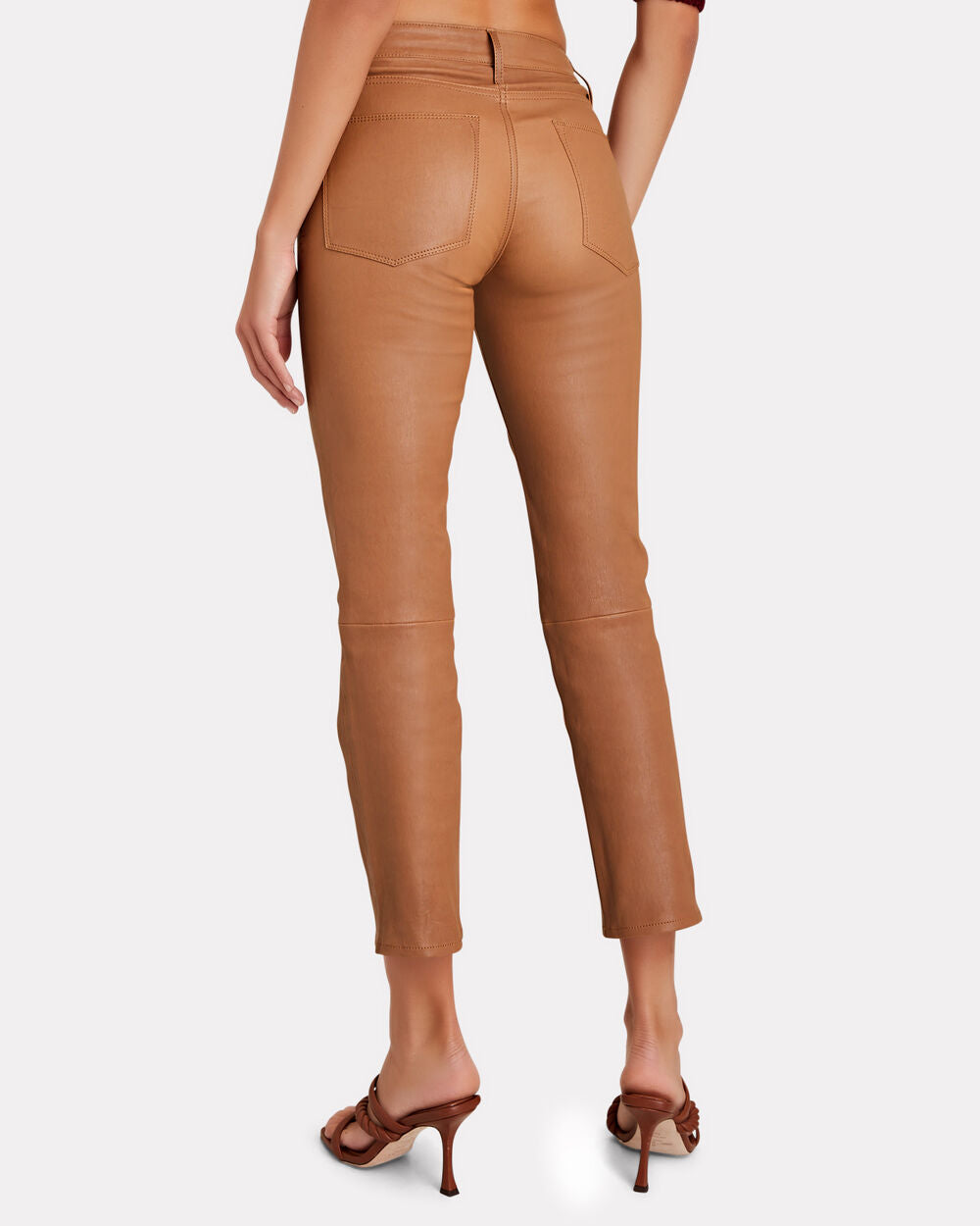 Intermix - Le High Slim-Straight Leather Pants -