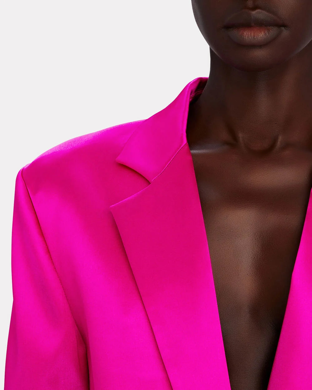 Intermix - Single-Breasted Satin Blazer -
