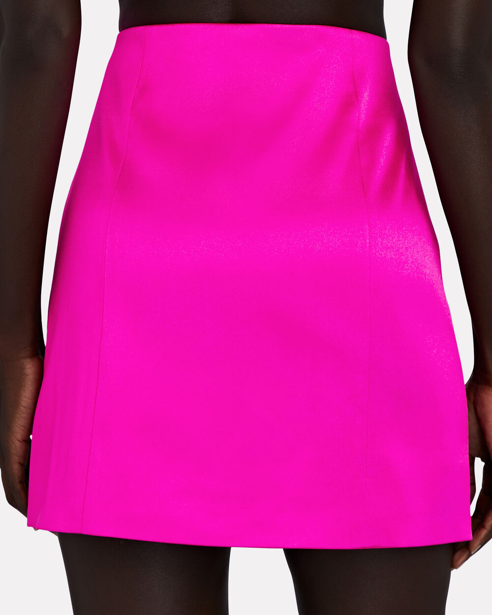 Intermix - Seamed Satin Mini Skirt -