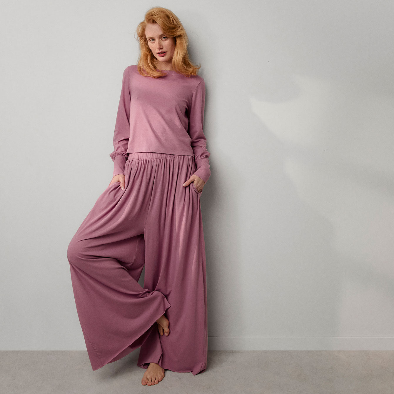 Intermix - Organic Pima Wide Leg Pant -