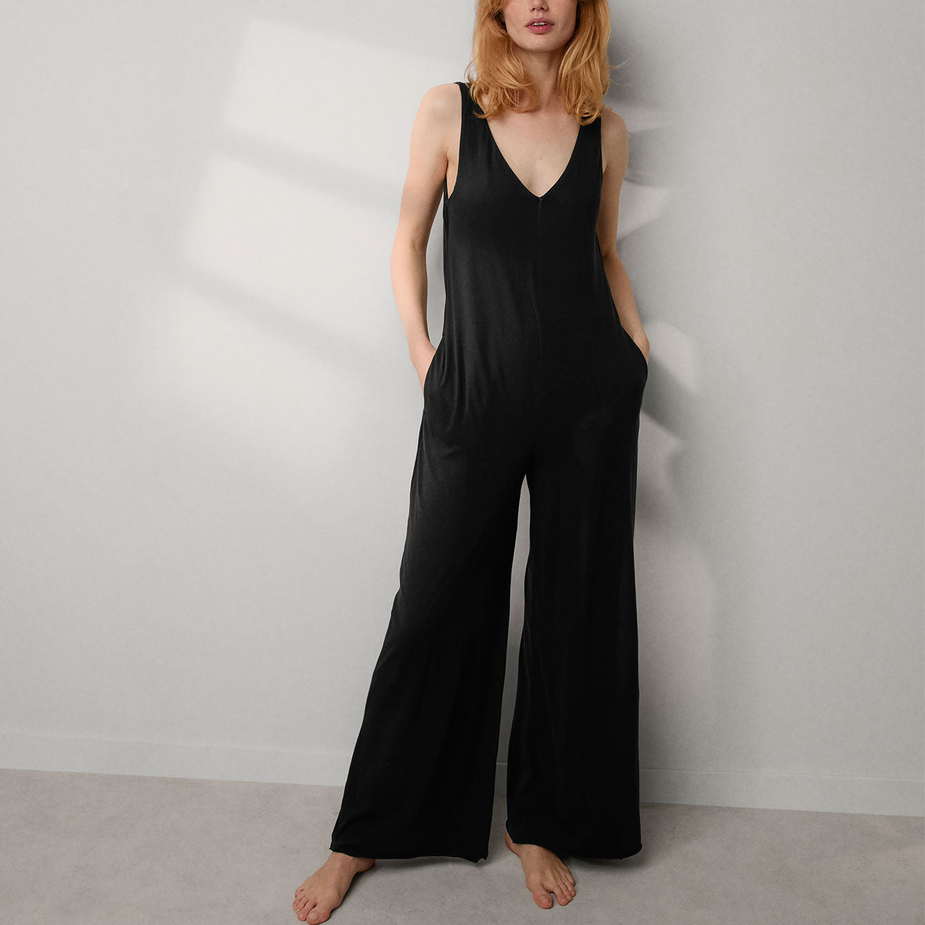 Intermix - Organic Pima Double V Jumpsuit -