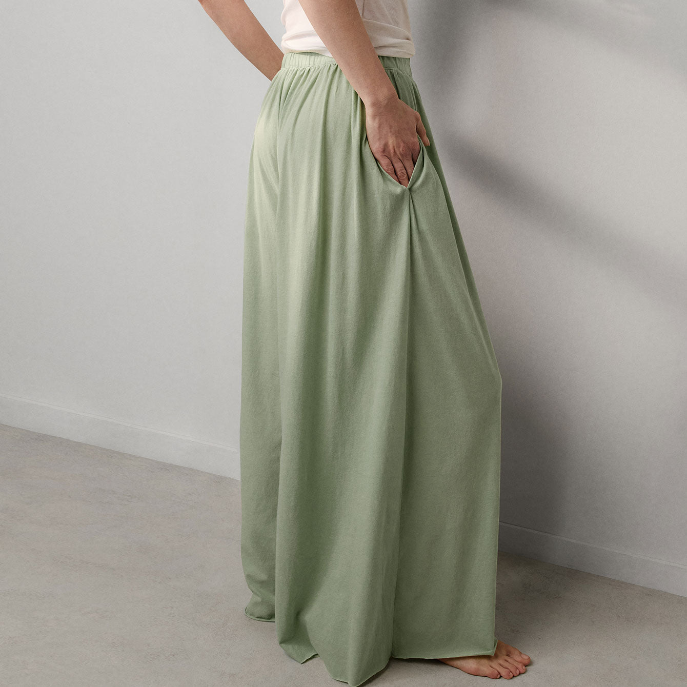 Intermix - Organic Pima Wide Leg Pant -