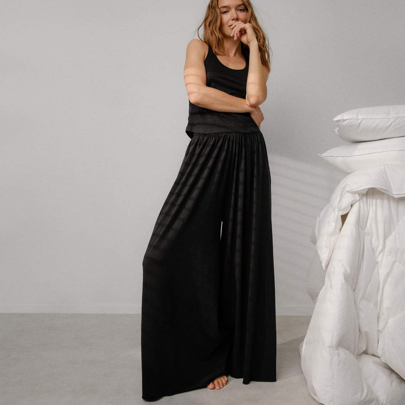 Intermix - Organic Pima Wide Leg Pant -