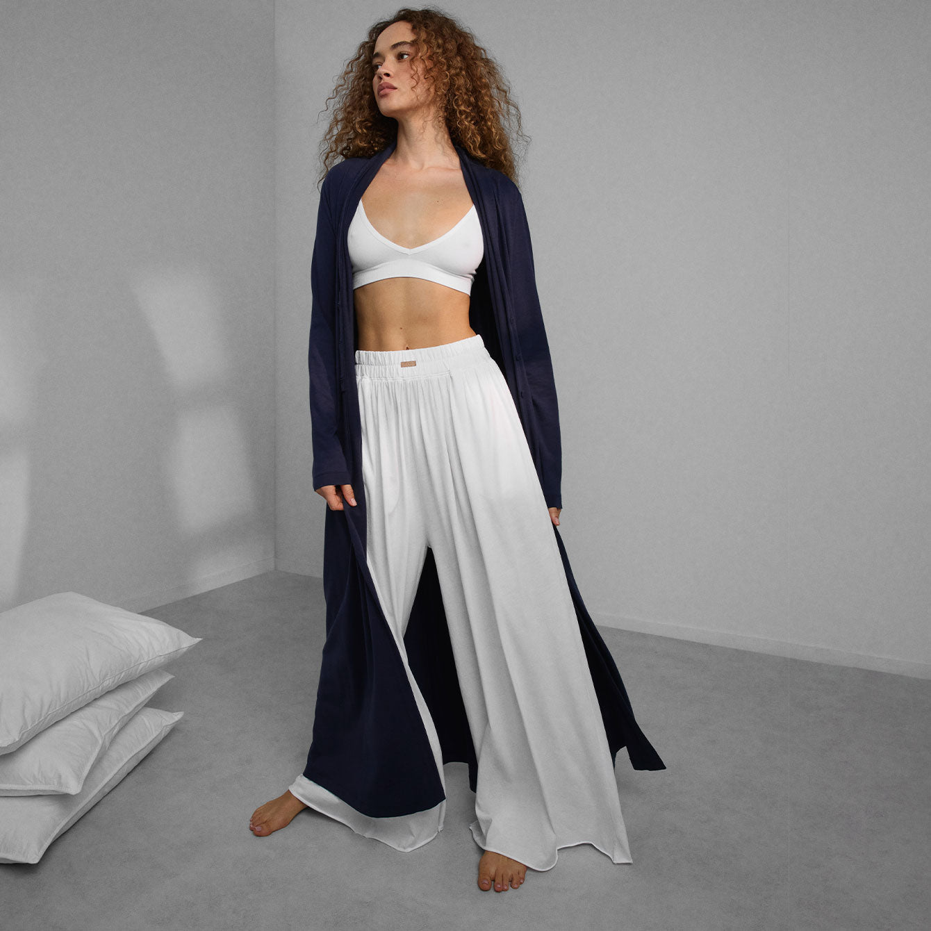 Intermix - Organic Pima Wide Leg Pant -