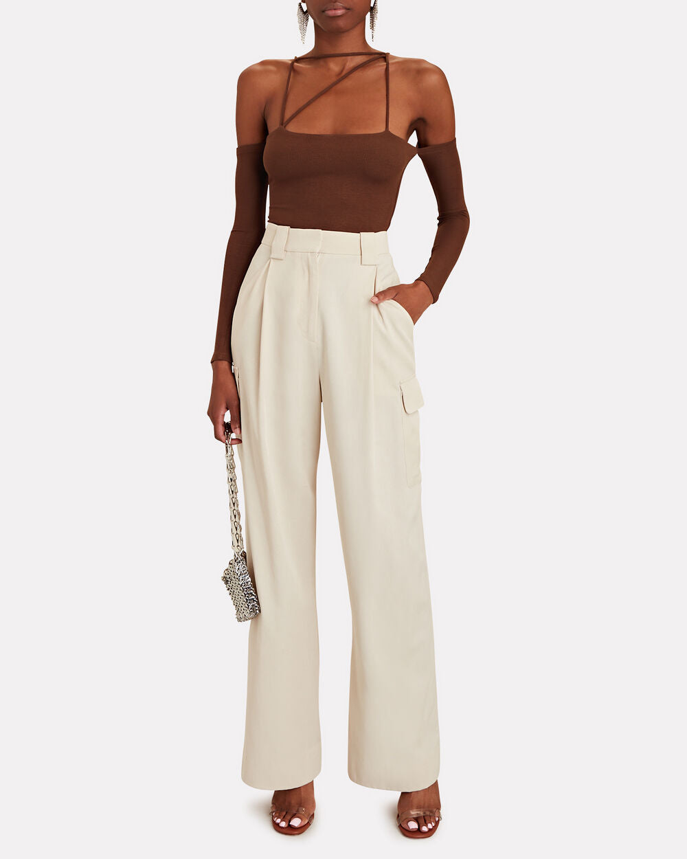 Intermix - Cut-Out Ribbed Cotton Bodysuit -