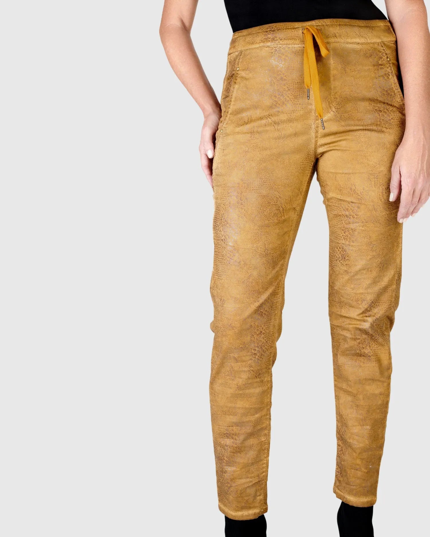 Intermix - Crocodile Iconic Stretch Jeans, Ochre -