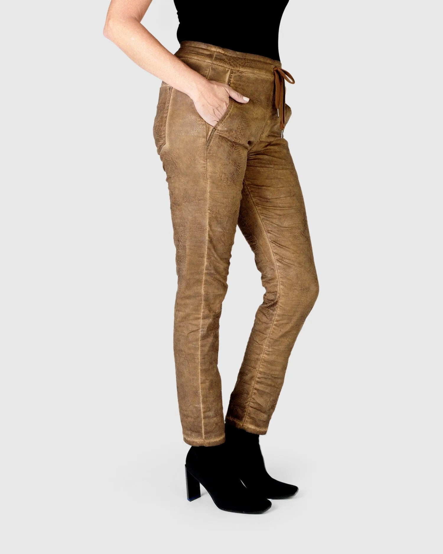 Intermix - Crocodile Iconic Stretch Jeans, Sienna -